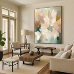 Pastel Flower Abstract - Serene Floral Abstract Art GAB0492