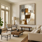 Geometric Abstract Blocks Painting with Structured Simplicity WINK337