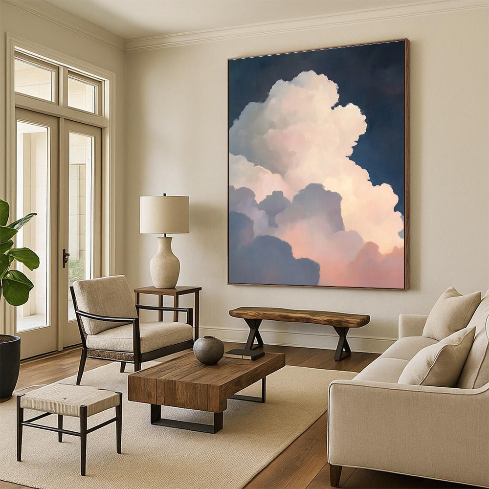 Dramatic Cloud Formation Abstract Painting of Atmospheric Depth GAB0172