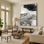 Monochrome Dynamic Strokes Painting for Art - Focused Studios HENG445
