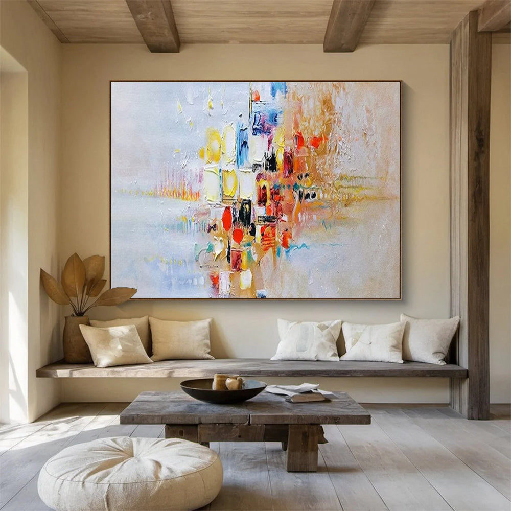 Colorful Abstract Cityscape Painting for Urban Lofts YHT180