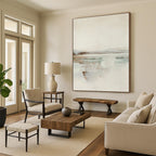 Delicate Soft - Toned Abstract Landscape for Subtle Decor HENG225