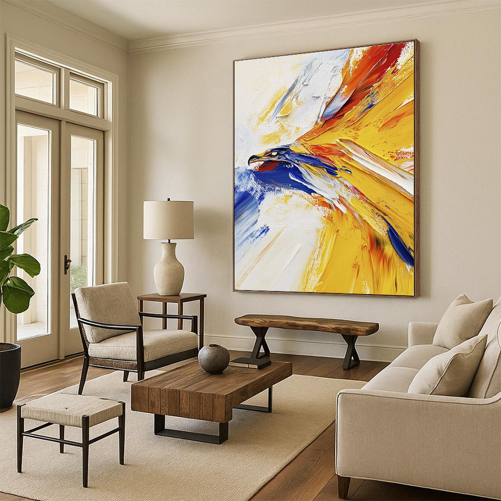 Colorful Eagle - Themed Abstract Painting for Patriotic Spaces GAB0900