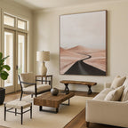 Desert Road Landscape Minimalist Scenic Abstract Painting GAB0231