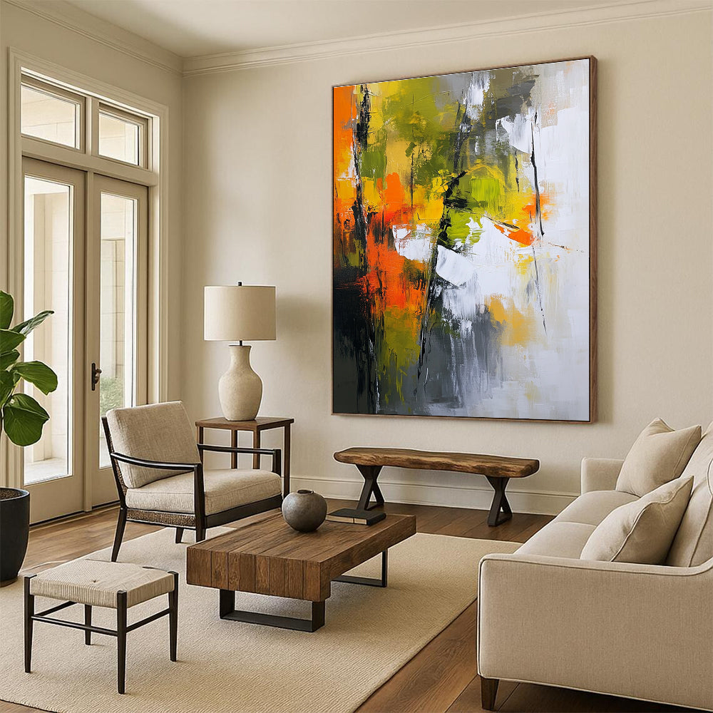 Colorful Abstract Landscape Painting for Creative Coworking Spaces GAB1206