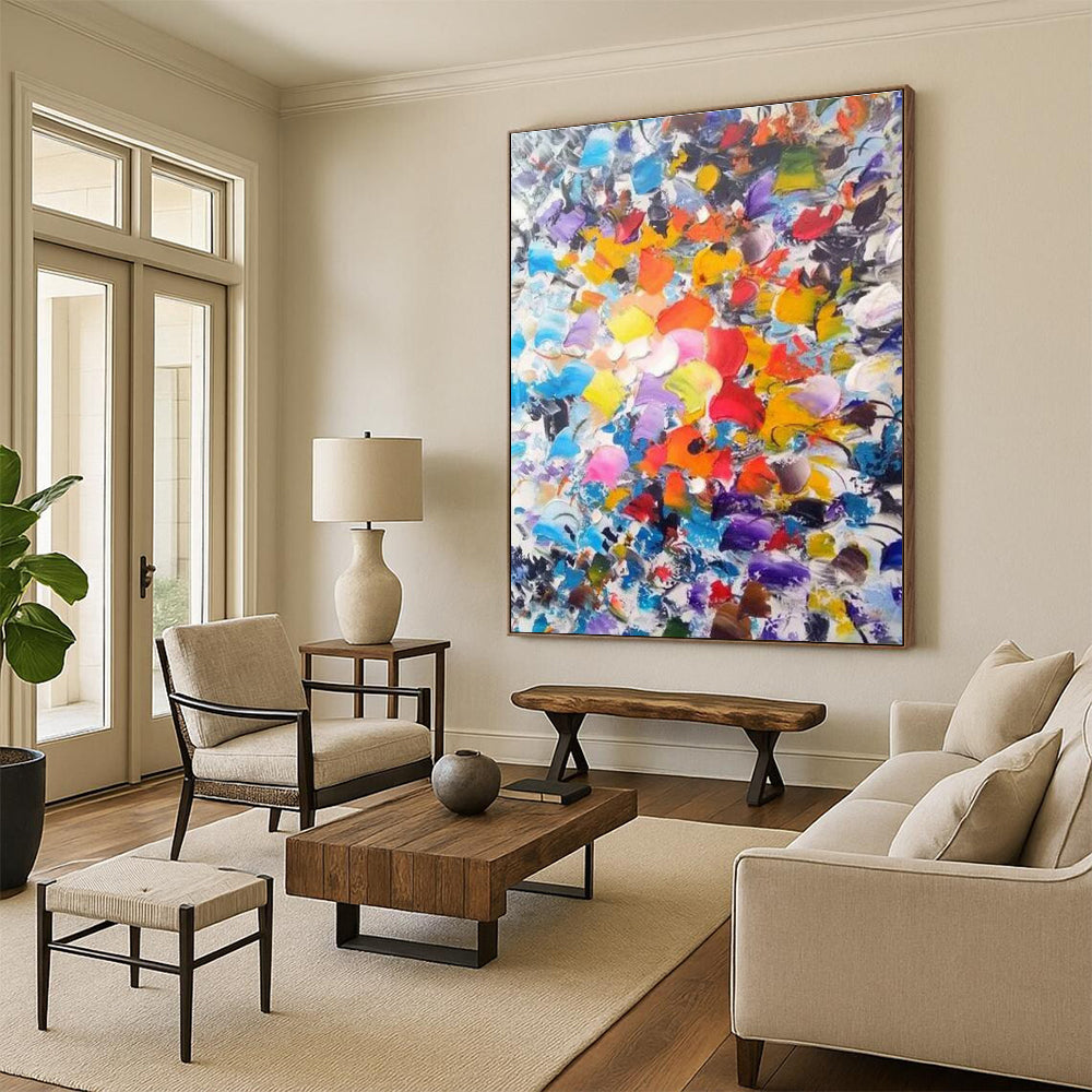 Vivid Color Explosion Abstract Painting for Creative Studios HENG411