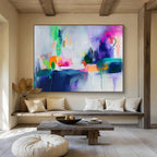 Colorful Abstract Still Life Painting with Vivid Expressive Forms ABS531