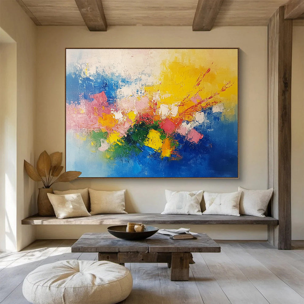 Explosive Color with Dynamic Composition Abstract Painting ABS349