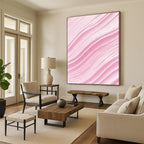 Pink - Wave Abstract Painting with Flowing Lines WINK866