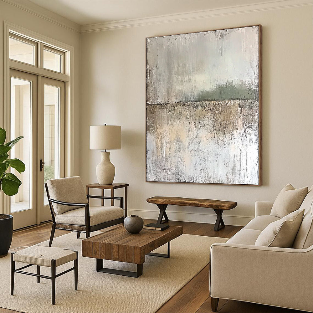 Textured Neutral Abstract Painting with Timeless Charm WINK703