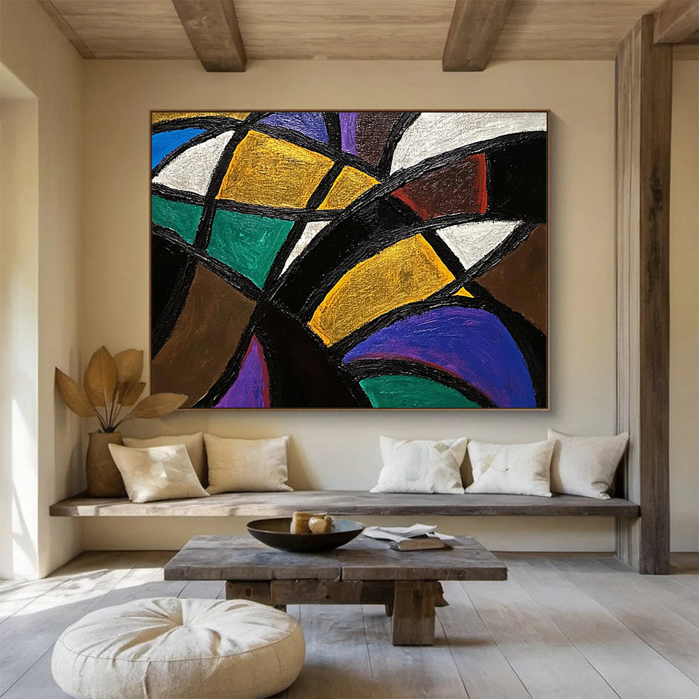 Colorful Geometric Intersections  A Play of Shapes ABS032