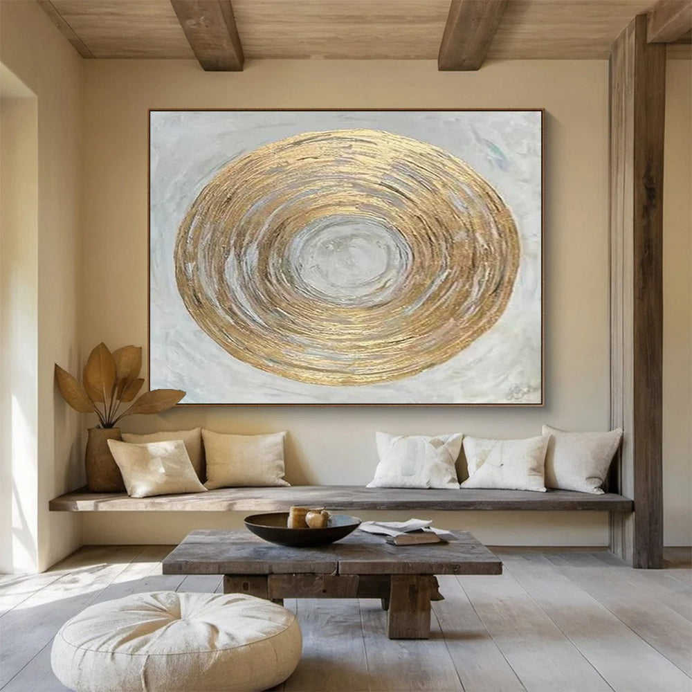 Golden Spiral Abstract Painting for Artistic Focal Points YHT108