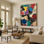 Colorful Block Abstract Painting with Vibrant Energy WINK777
