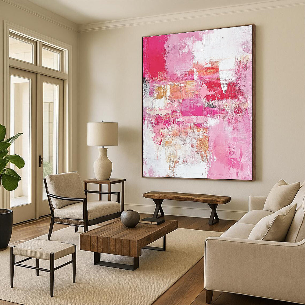 Pink Abstract Painting with Vibrant Softness WINK727
