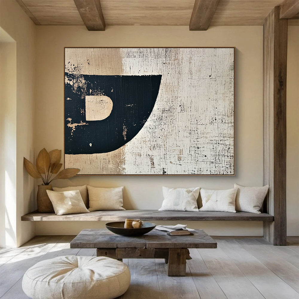 Distressed Black and Beige - Rustic Modernity ABS030
