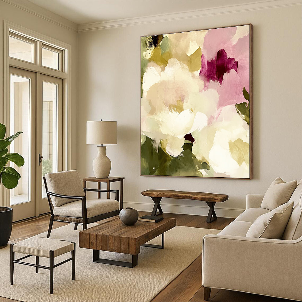 Blended Floral Abstract - Dreamy Color - Block Floral Art GAB0494