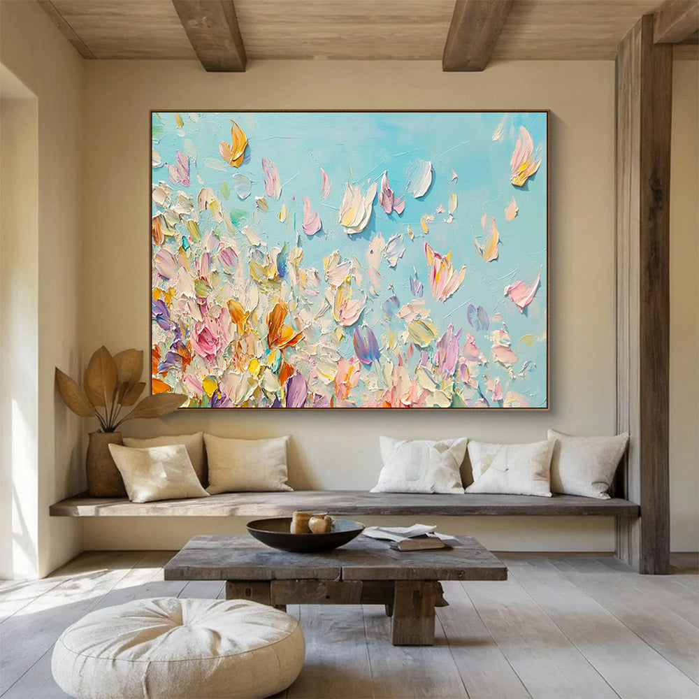 Colorful Petal Abstract Painting for Floral - Themed Boutiques YHT410