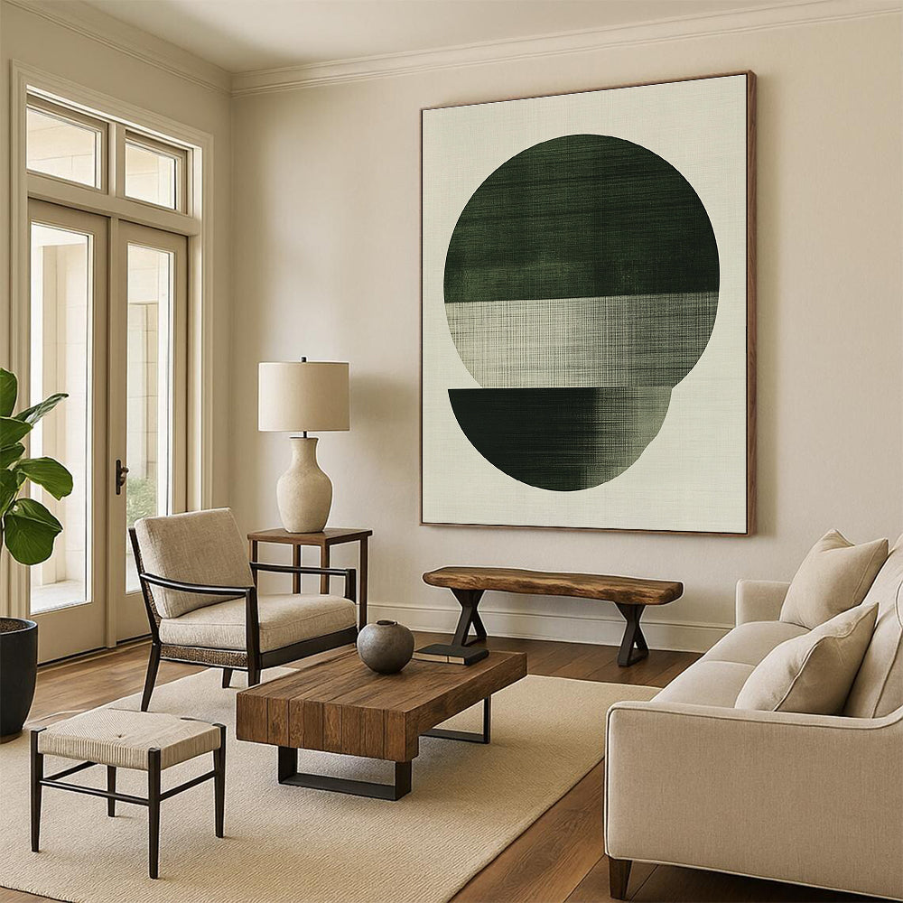Circular - Lined Abstract Painting with Subtle Textures WINK854