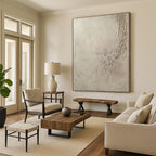 Textured Beige Canvas Minimalist Abstract Painting GAB0355
