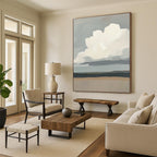 Minimalist Cloud Landscape Calm Abstract Painting for Modern Interiors GAB1435