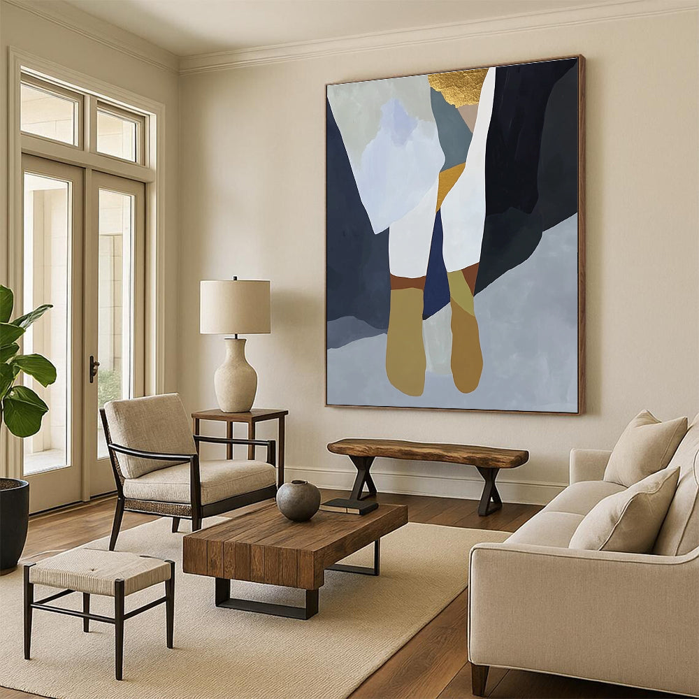Abstract Geometric Shapes Painting with Modern Color Blocks GAB0084