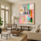 Colorful Abstract Collage Art of Energetic Expression GAB0175