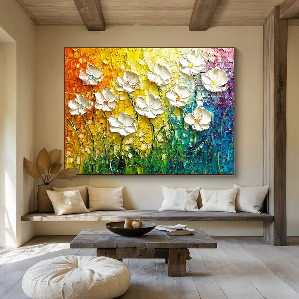 3D Flower Abstract Painting with Textured Realism ABS430