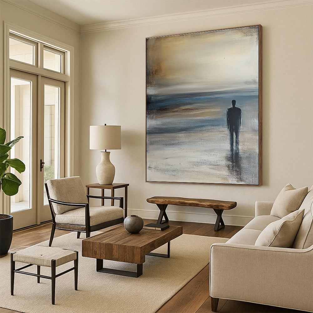 Solitary Figure Abstract Painting for Thoughtful - Styled Studies GAB1065