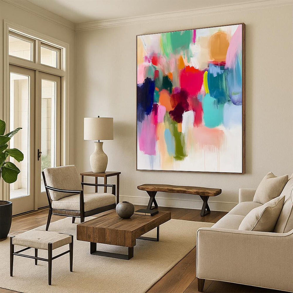 Colorful Blob Abstract Painting with Playful Forms WINK626