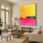 Vibrant Color Fields Abstract Painting with Energetic Palette WINK190