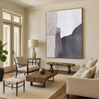 Gray and White Abstract Blocks Abstract Painting for Scandinavian - Style Home Offices GAB1369