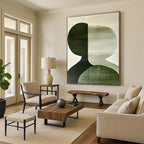Abstract Green Figures Abstract Painting for Contemporary Art Cafes GAB1382