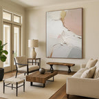 Soft Pastel Textured Abstract Painting for Elegant Bedrooms HENG451