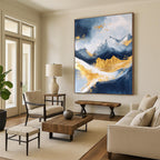 Golden Mountain Abstract - Majestic Landscape Abstract Painting GAB0440