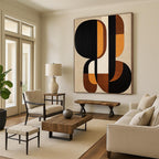 Interconnected Shapes Abstract Painting for Collaborative Workspaces GAB1358