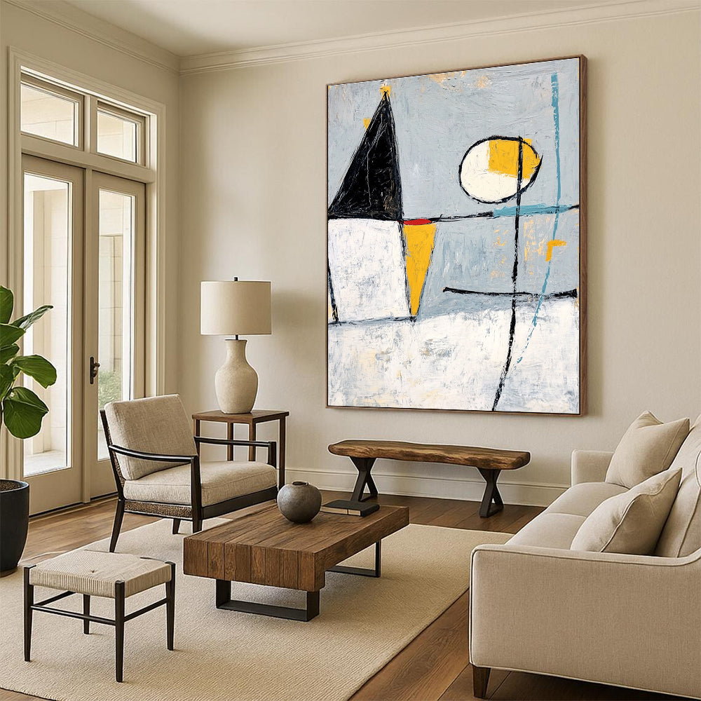 Geometric Shapes Abstract Painting for Modern - Styled Lofts GAB1087