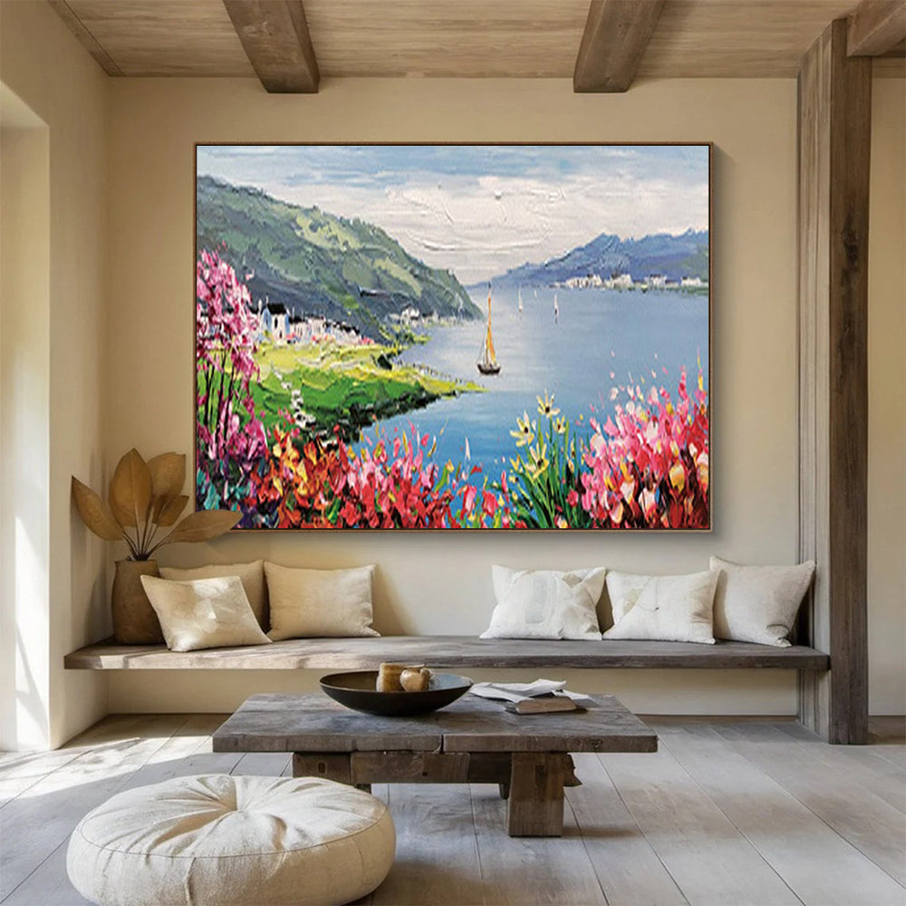 Lakeside Village Abstract Painting for Scenic - Themed Hotels YHT209