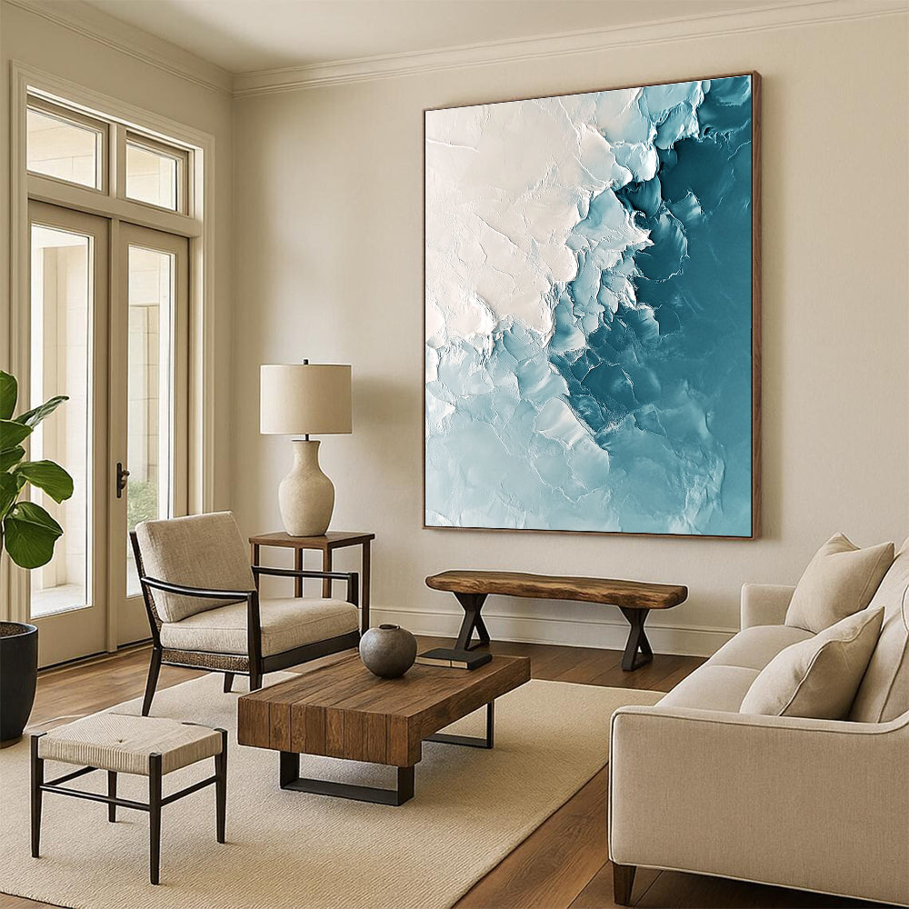 Arctic Ice Abstract Painting for Modern Living Rooms GAB0770