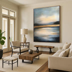 Misty Landscape Abstract Painting with Subtle Hues GAB0001