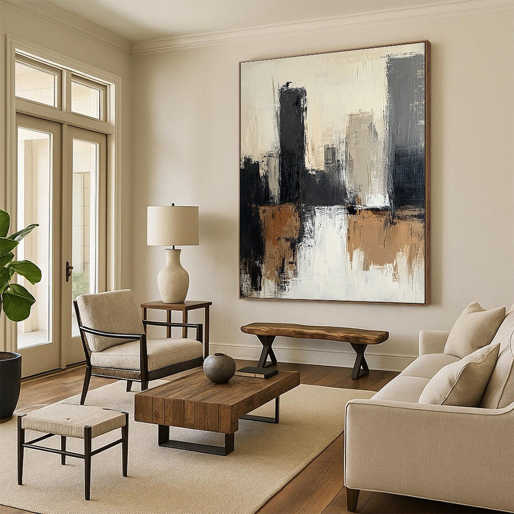 Cityscape Abstract Painting with Urban Mystery WINK489