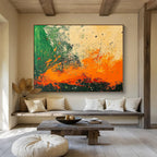 Energetic Splatter - Style Abstract Painting with Dynamic Color Bursts ABS223