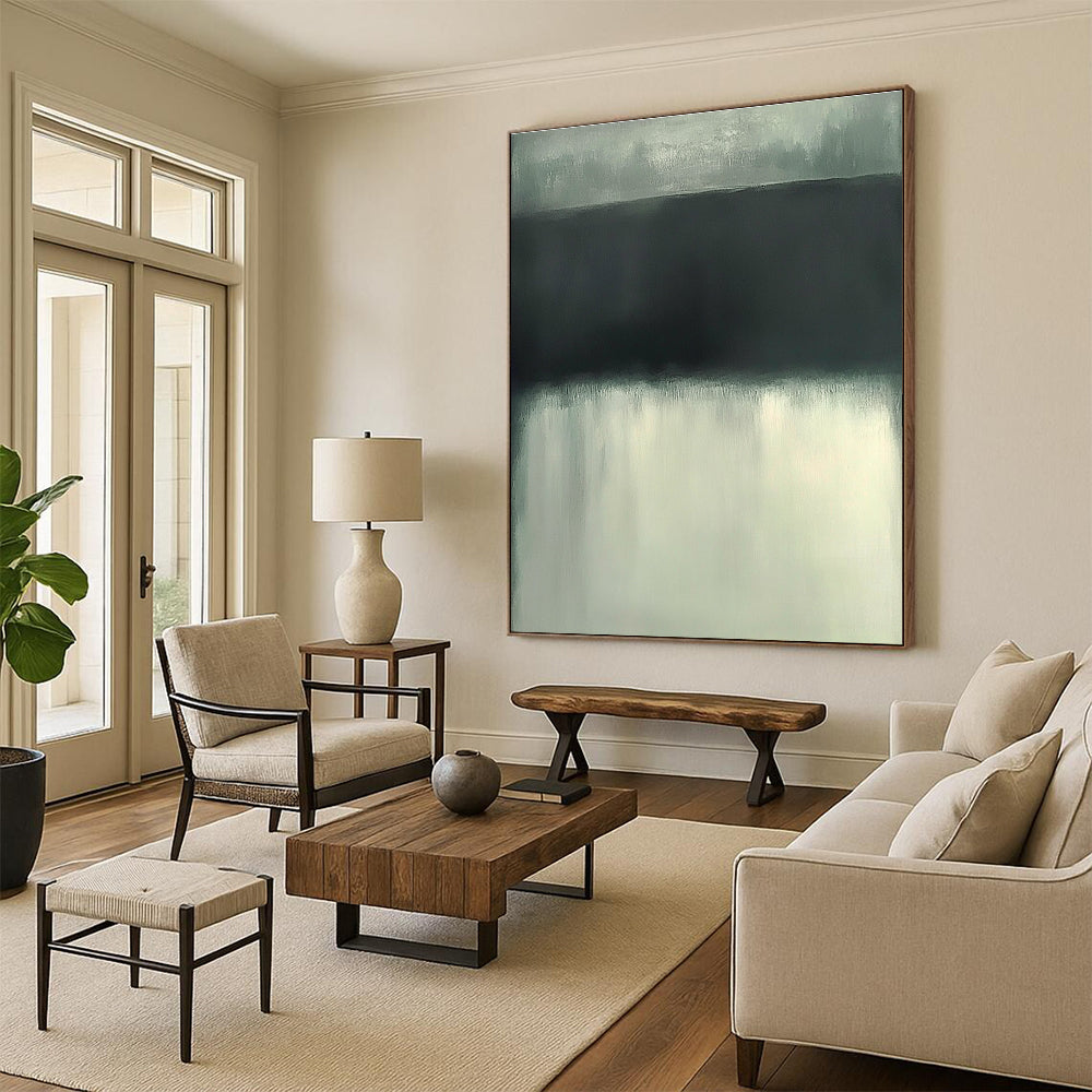 Minimalist Gray Abstract Painting for Zen - Inspired Meditation Spaces GAB1205