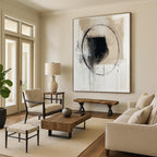 Black and Beige Abstract Painting for Minimalist Interiors GAB0721