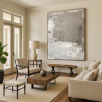 Gray Abstract Textures Abstract Painting with Industrial Charm WINK006