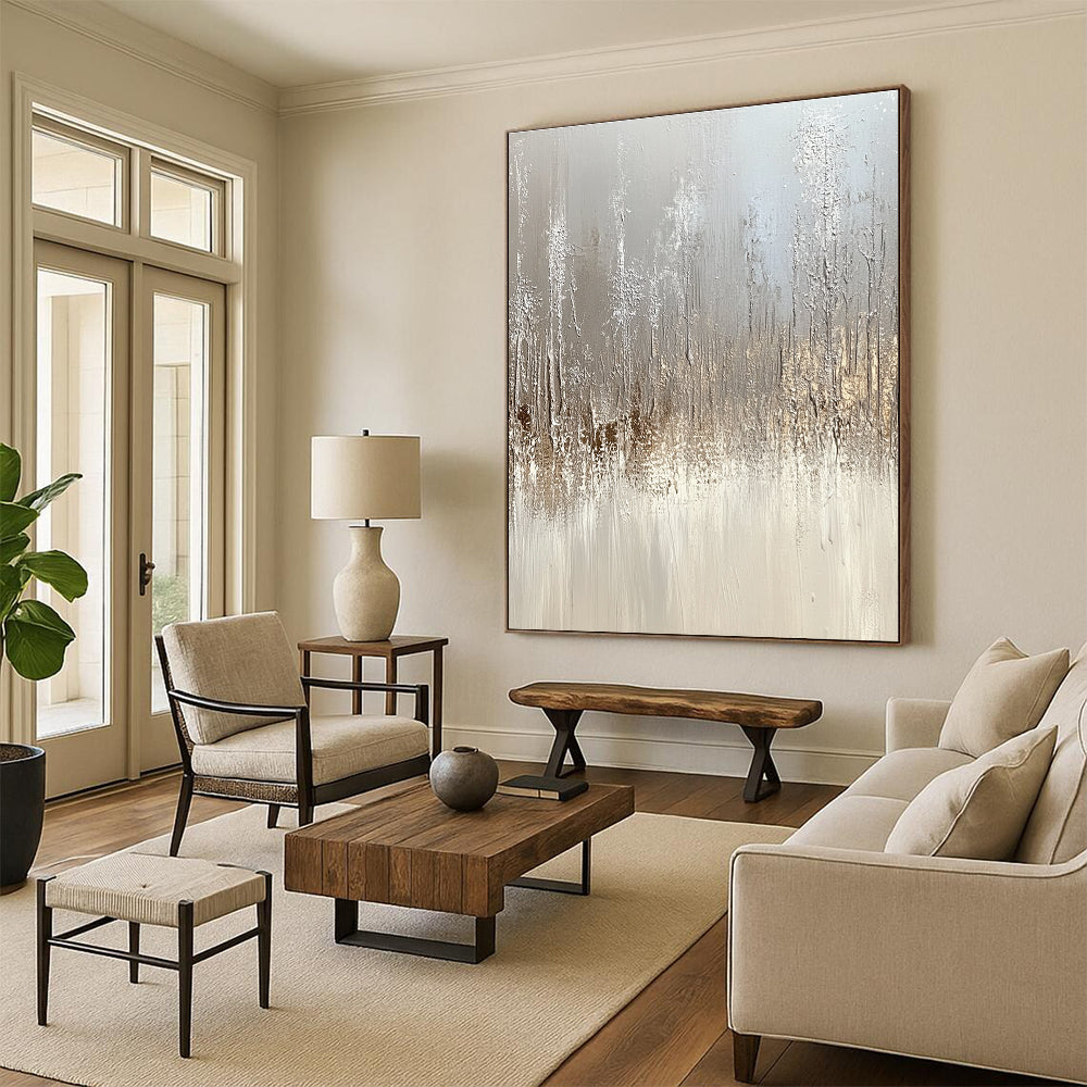 Textured Gray Landscape Abstract Painting GAB0304