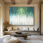 Forest Canopy Abstract Painting for Wellness Centers YHT206