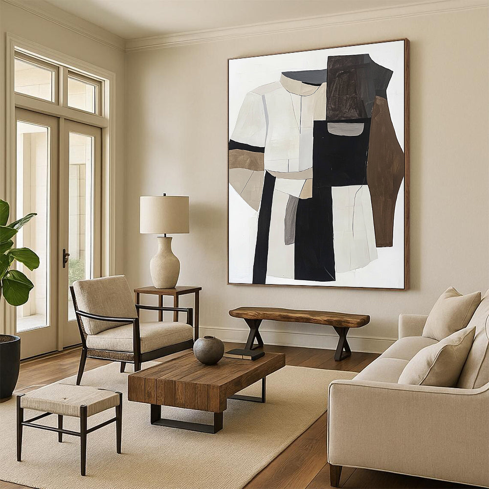 Abstract Clothing Collage Geometric Fashion Abstract Painting GAB0260