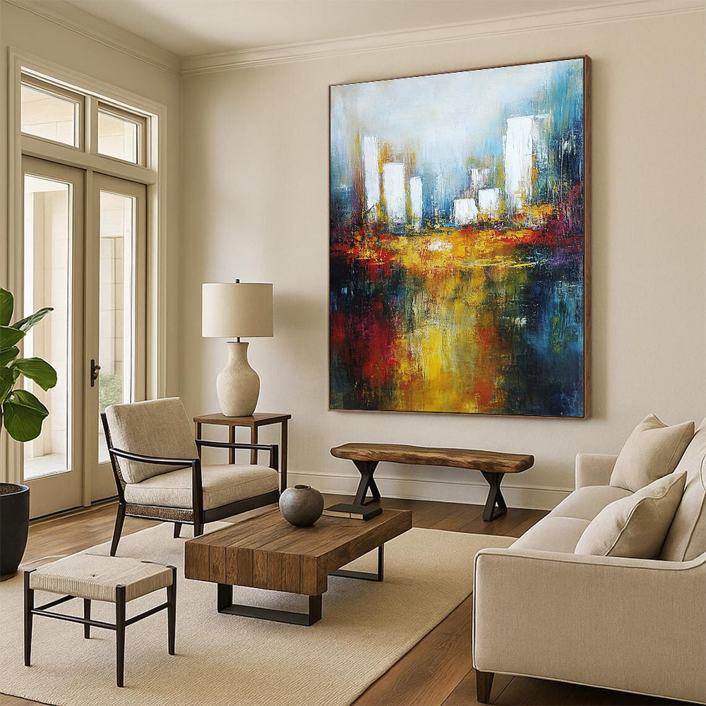 Cityscape Abstract - Vibrant Urban Landscape Art GAB0540