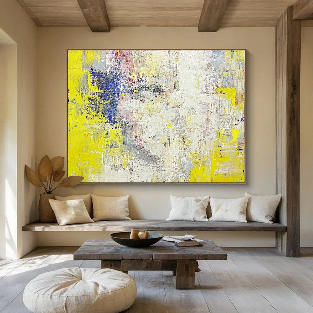 Vibrant Abstract Expression Painting with Bold, Energetic Colors ABS528