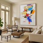 Colorful Collage Abstract Painting with Playful Creativity WINK476